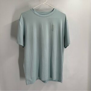 Afica Men's Size Small Short Sleeve Aqua Nylon Fish Tee